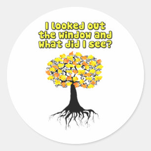 Sticker Rond Popcorn Popping Sur L'Apricot