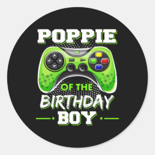 Sticker Rond Poppie des décorations d'anniversaire du garçon jo