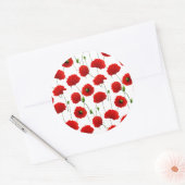 Sticker Rond Poppies (Enveloppe)