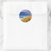 Sticker Rond Poppies de Californie (Sac)
