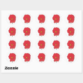 Sticker Rond Poppy (Feuille)