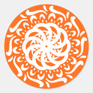 Sticker Rond Poppy Mandala
