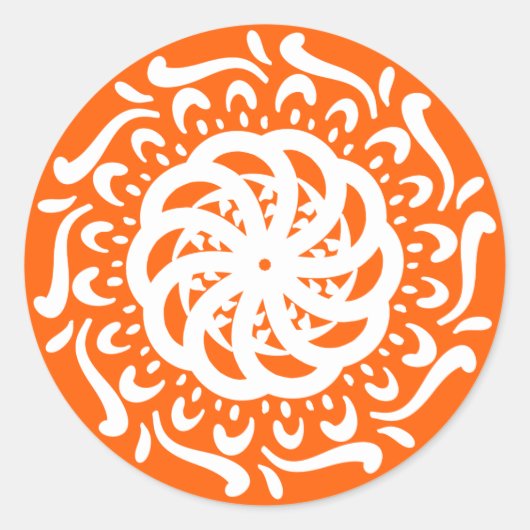 Sticker Rond Poppy Mandala (Devant)