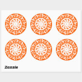 Sticker Rond Poppy Mandala (Feuille)