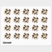 Sticker Rond Pops de gâteaux Donuts Eclair Saint-Valentin Entre (Feuille)