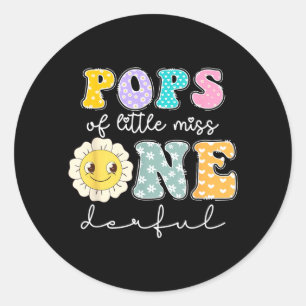 Sticker Rond Pops De Little Wonderful 1er Anniversaire 1er Anni