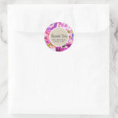 Sticker Rond Pops De Rose Violet Or Moderne Flore Chic Moderne (Sac)