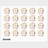 Sticker Rond Popsicle Anniversaire Fête Favoriser (Feuille)