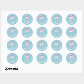 Sticker Rond Popsicle drôle mignon (Feuille)