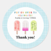 Sticker Rond Popsicle Party (Devant)