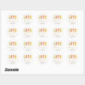 Sticker Rond Popsicle Ready to Pop Baby Shower (Feuille)