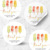 Sticker Rond Popsicle Ready to Pop Baby Shower