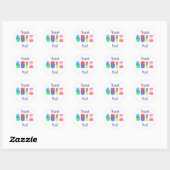 Sticker Rond Popsicle Summer Party (Feuille)