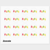Sticker Rond Popsicles (Feuille)