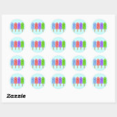 Sticker Rond Popsicles (Feuille)