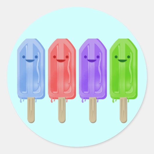 Sticker Rond Popsicles (Devant)