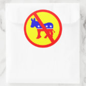 Sticker Rond Populaire anti-démocrate (Sac)