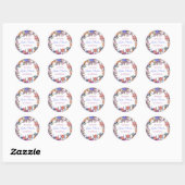 Sticker Rond Porcelaine produit artisanal (Feuille)