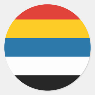 Sticker Rond porcelaine vieux drapeau symbole pays histoire de 