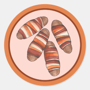 Sticker Rond Porcs dans les couvertures Bacon Sausage Royaume-U