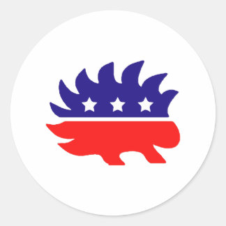 Sticker Rond Porcupine de liberté