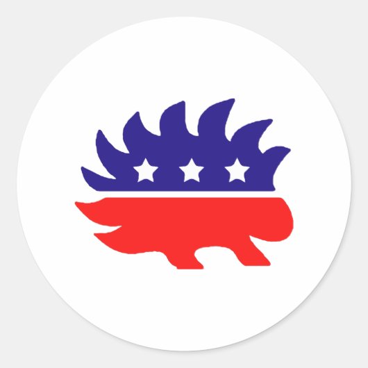 Sticker Rond Porcupine de liberté (Devant)