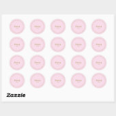Sticker Rond Pork-Free Request Sticker, Light pink (Feuille)