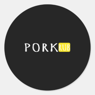 Sticker Rond Pork Rub Funny Extérieur Barbecue Grill