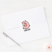 Sticker Rond Porkcorn Funny Popcorn Pun (Enveloppe)