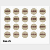 Sticker Rond Porridge - Modèle (Feuille)