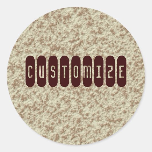 Sticker Rond Porridge - Modèle (Devant)