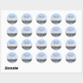 Sticker Rond Port de pêche Vizag (Feuille)