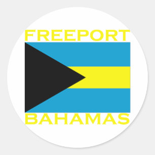 Sticker Rond Port franc, Bahamas