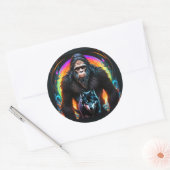 Sticker Rond Portail Bigfoot et Wolf (Enveloppe)