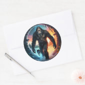 Sticker Rond Portail Bigfoot et Wolf (Enveloppe)