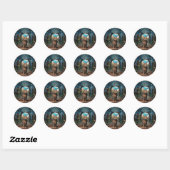Sticker Rond Portail caché Kitty (Feuille)