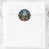 Sticker Rond Portail caché Kitty (Sac)