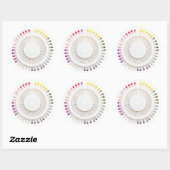 Sticker Rond Porte-broches droit (Feuille)