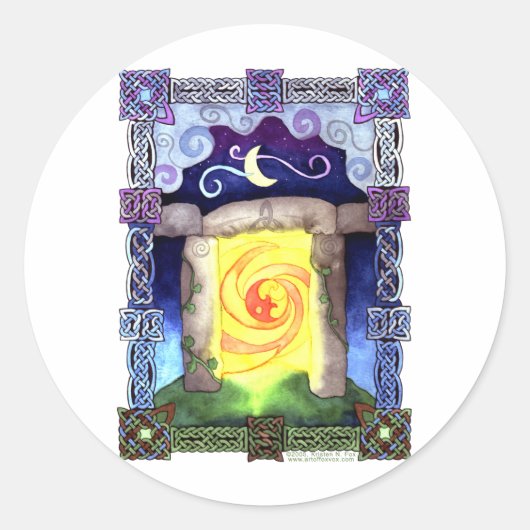 Sticker Rond Porte celtique (Devant)