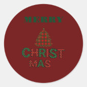Sticker Rond Porte - clé de Noël (Devant)