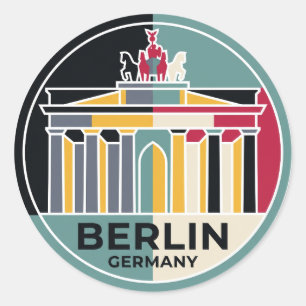 Sticker Rond Porte de Brandebourg Allemagne
