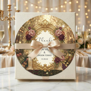 Sticker Rond Porte de Jardin Enchanté pour Mariage