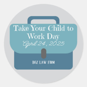 Sticker Rond Porte-documents personnalisés Emmenez votre enfant