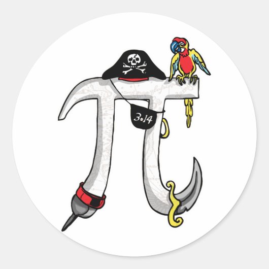 Sticker Rond Porte-Jour Pirate (Devant)