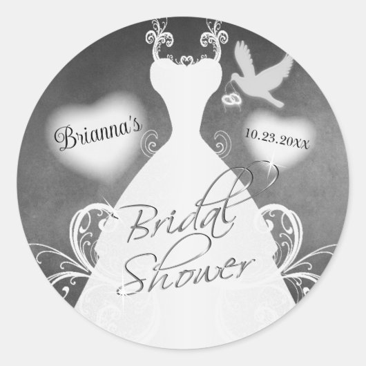 Sticker Rond Porte-nuptiale sur tableau de bord avec dentelle e (Devant)