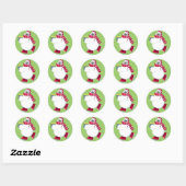 Sticker Rond Porter des cadeaux (Feuille)