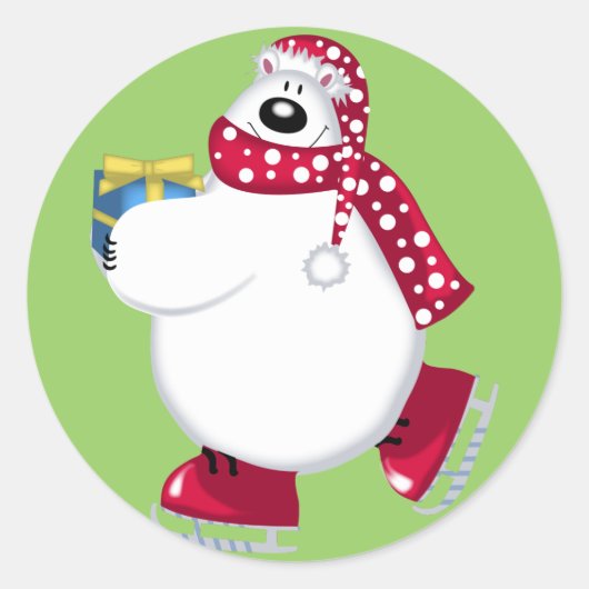 Sticker Rond Porter des cadeaux (Devant)