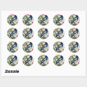 Sticker Rond Porter l'art (Feuille)