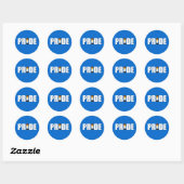 STICKER ROND PORTER LE DRAPEAU DE MOT FIERTÉ (Feuille)
