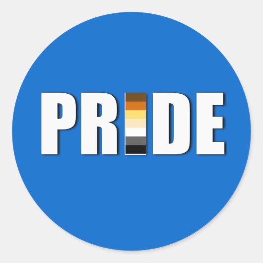 STICKER ROND PORTER LE DRAPEAU DE MOT FIERTÉ (Devant)